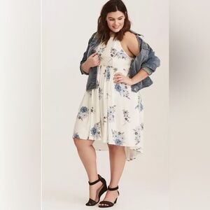 Floral Print High-Low Dress